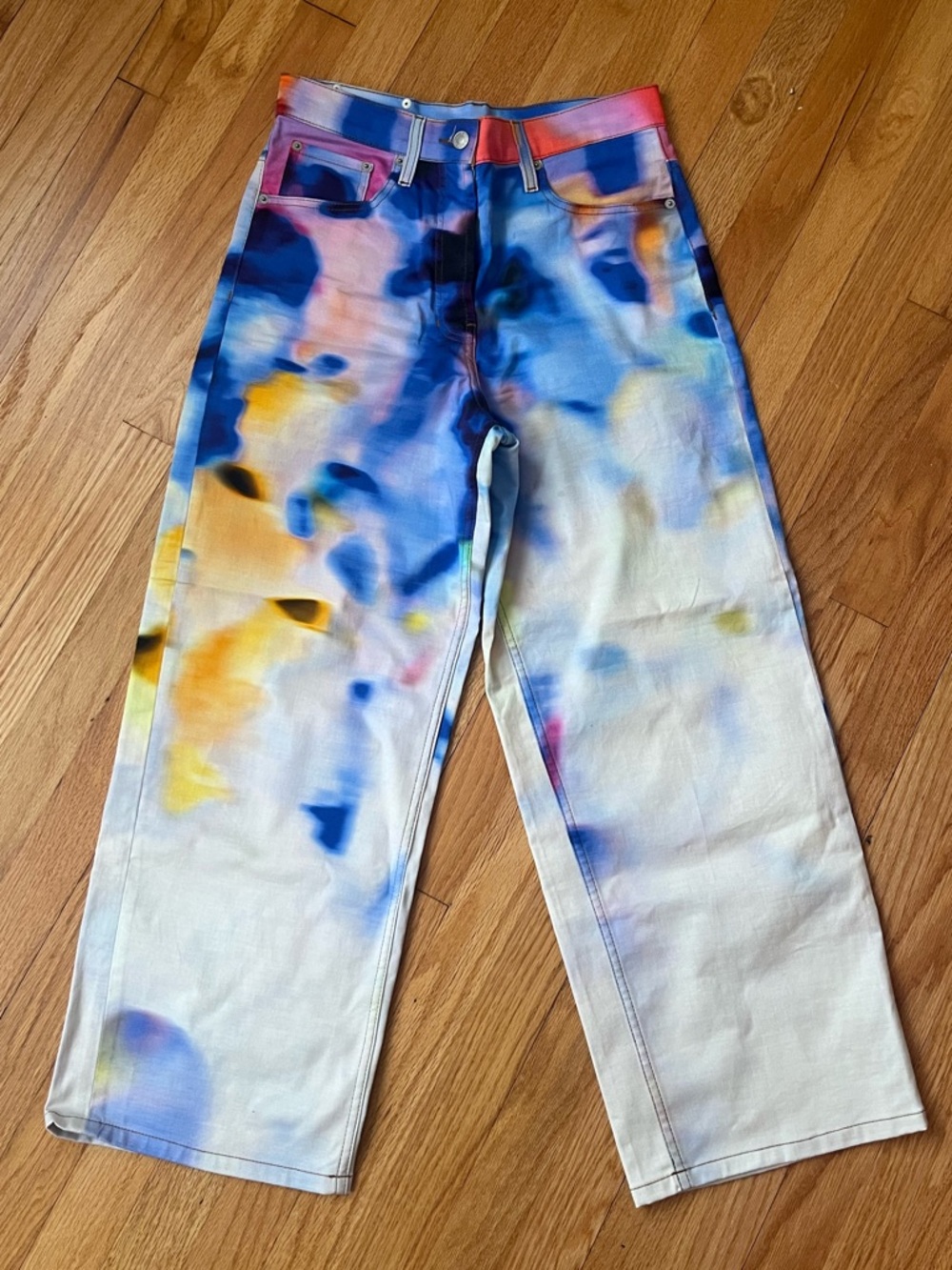 Dries Van Noten Multicolor Tie-Dye Wide-Leg Jeans